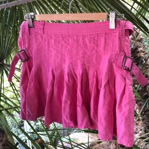 100% silk hot pink skater skirt!
